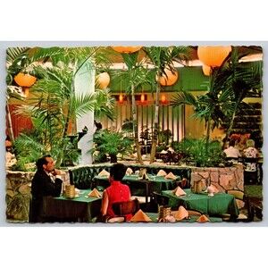 Postcard Florida St. Petersburg Sand Dollar Restaurant Tropical Garden c1960s FL